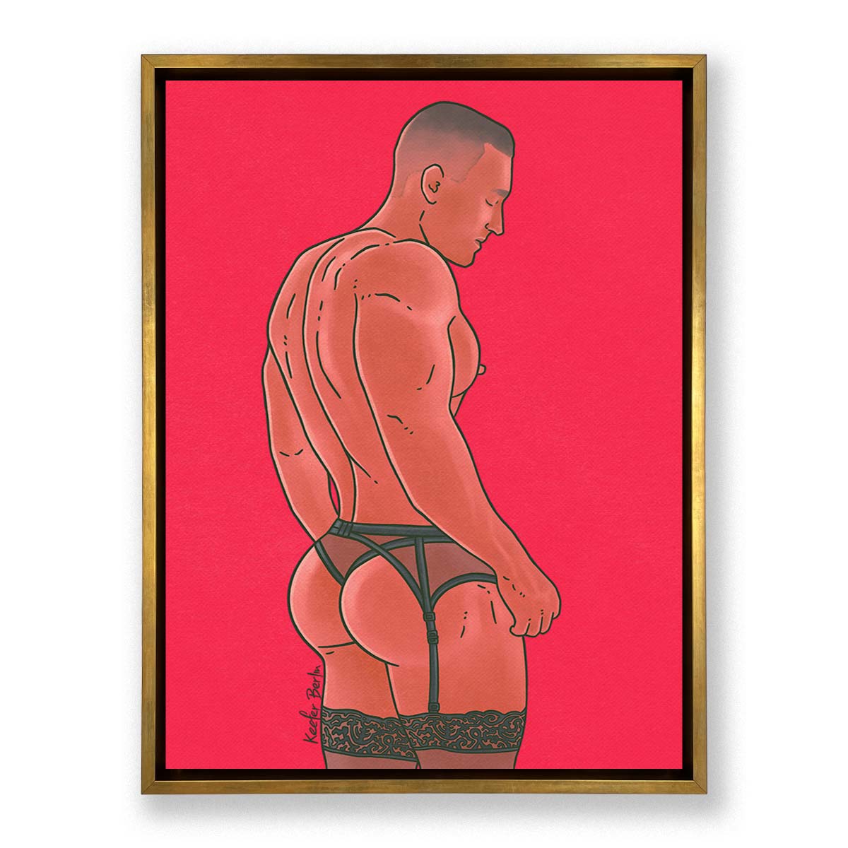 Dangerous Curves Framed Canvas (Ft. Baxter Linn)