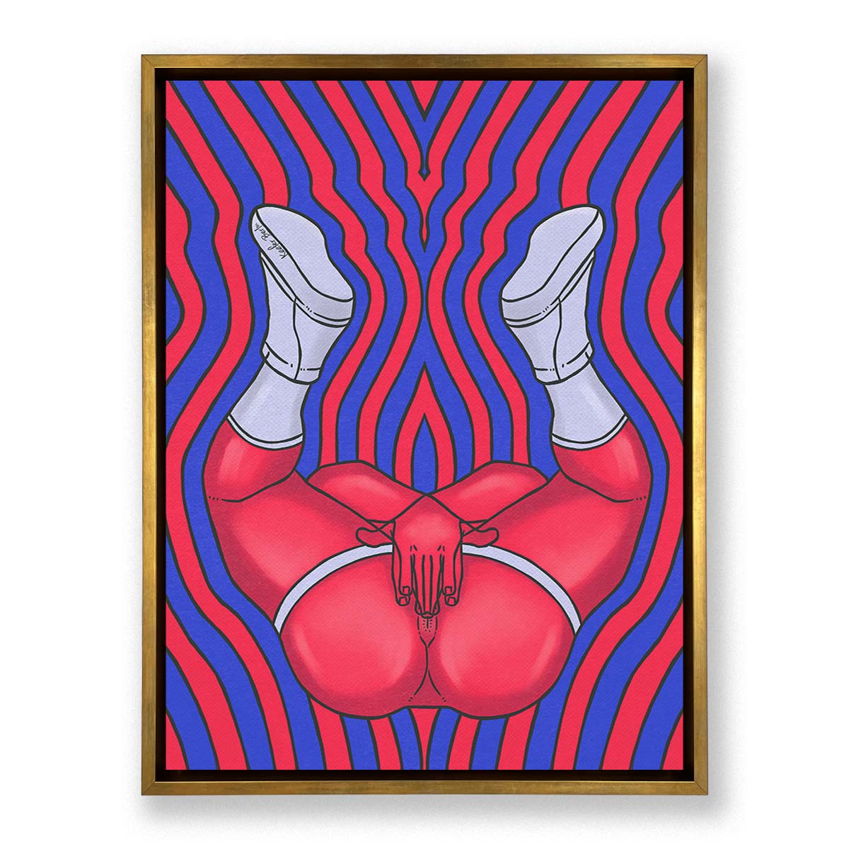 Just A Hole Framed Canvas