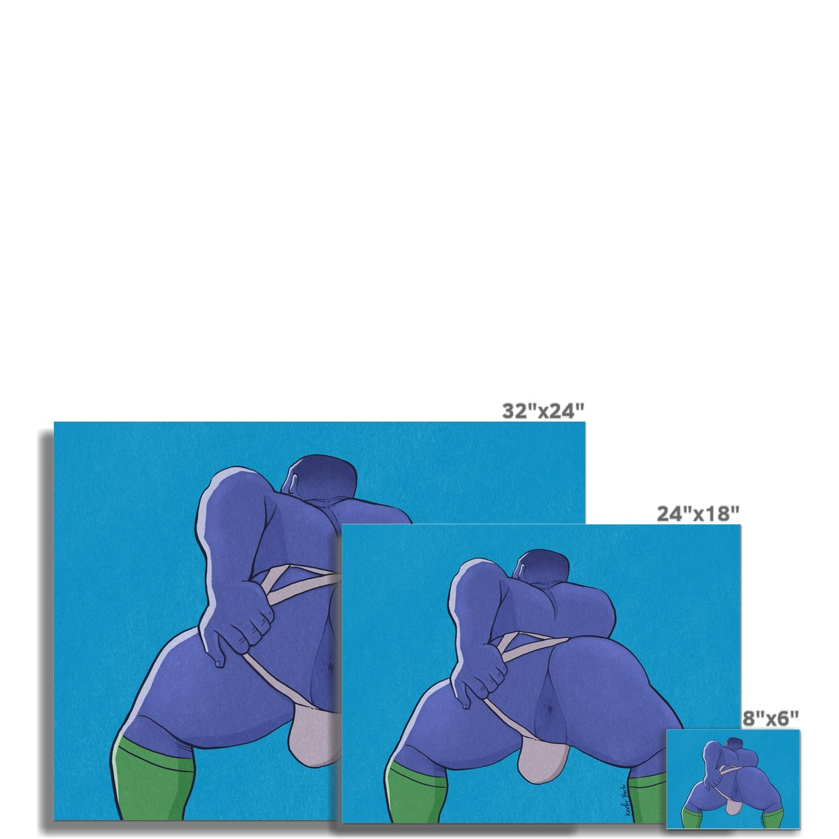 Show Me Your Hole (Blue Edition) Art Print