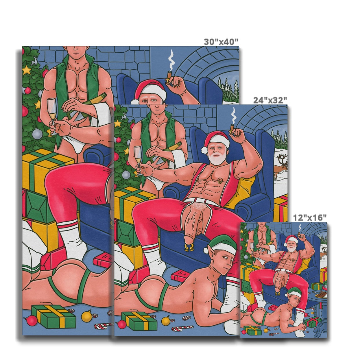 Jingle All The Way Stretched Canvas Print
