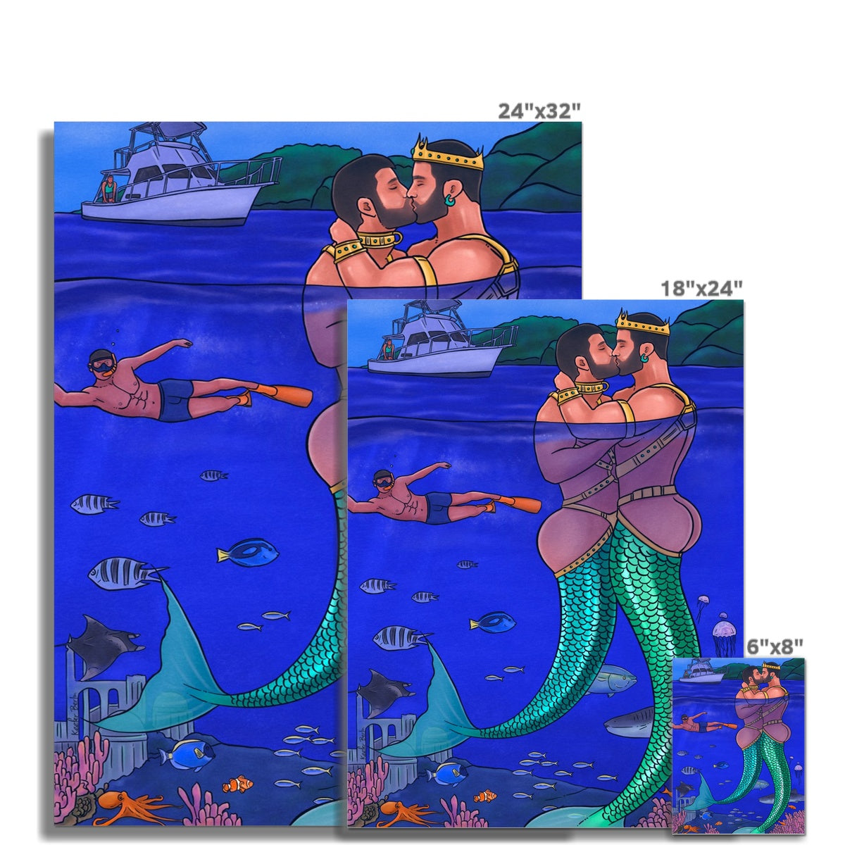 Under The Sea - Merman Premium Print