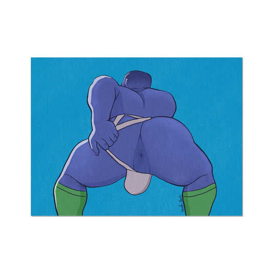 Show Me Your Hole (Blue Edition) Art Print